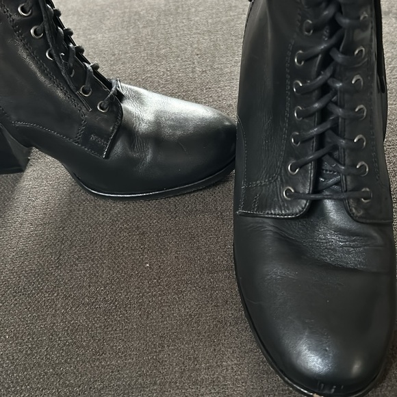 The Kooples - Leather Mid Calf Lace Up Boot Size 38 - Picture 6 of 10